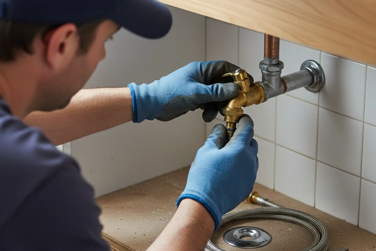 Shutoff valve and fitting work during Repiping in Harrington
